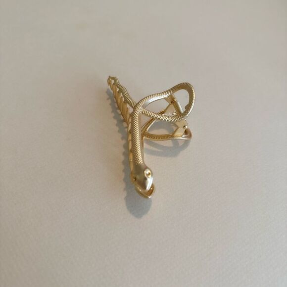 Gold Snake Hair clip K3 - Picture 3 of 4